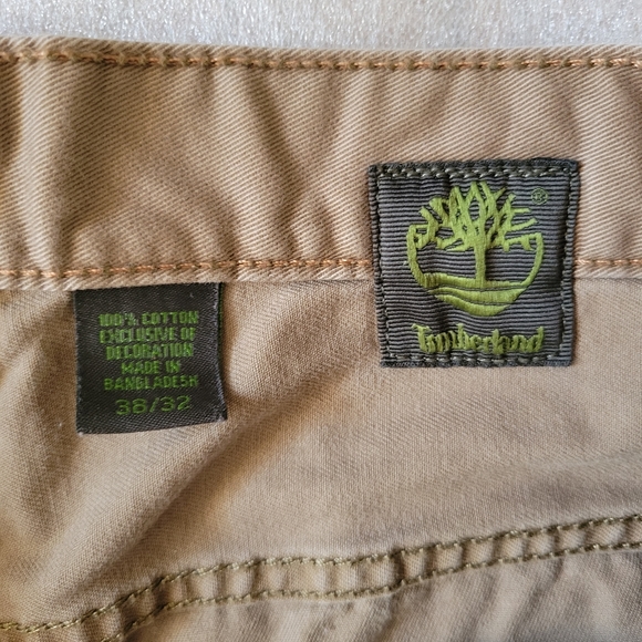Timberland Mens 38x32 Chino Pants Brown Khaki Straight Leg Cotton Flat Front. - Picture 9 of 9